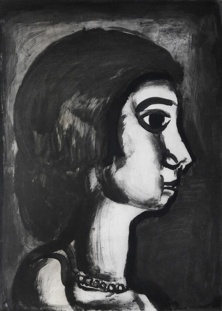 37	ジョルジュ・ルオー 「ミゼレーレ」より 人呼んで快楽の娘　1923　銅版画　51x36.7cm